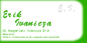 erik ivanicza business card